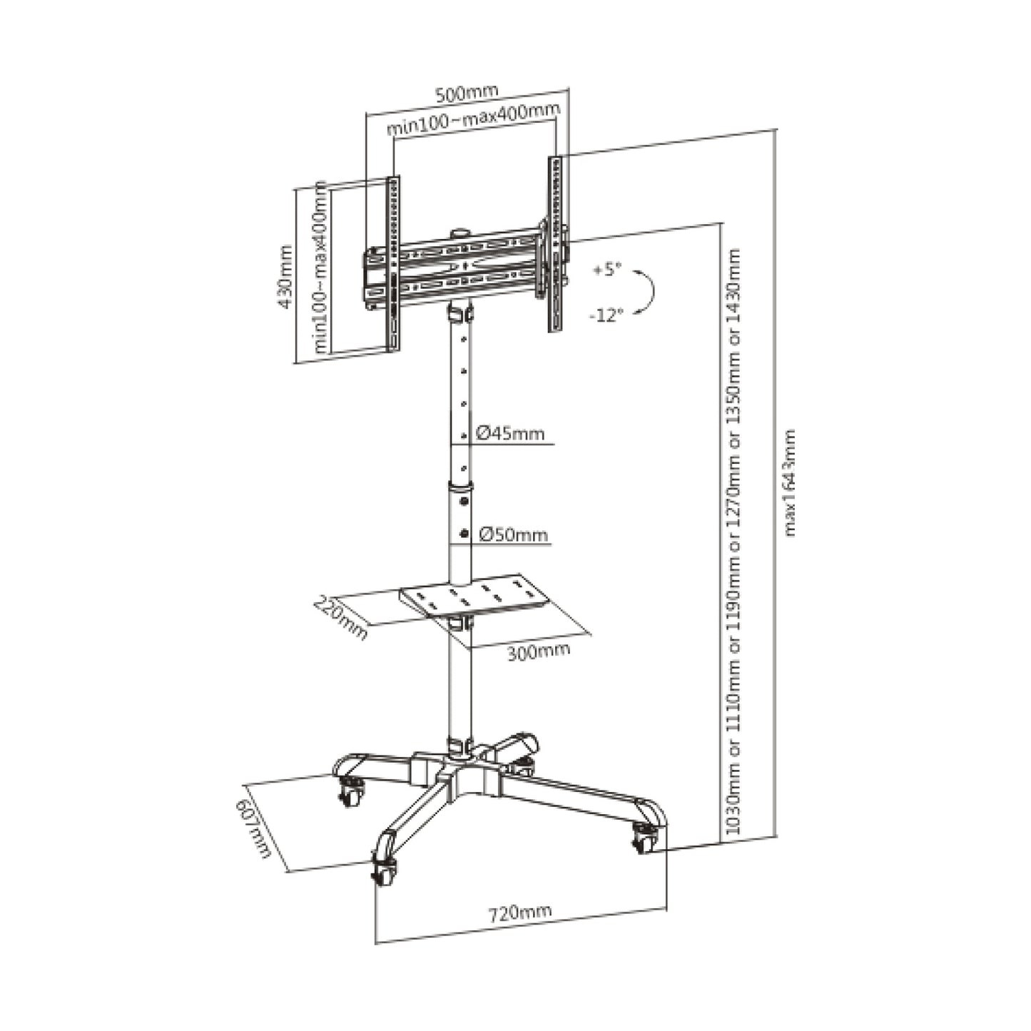 Soporte  OVALTECH OVTV-CA3255