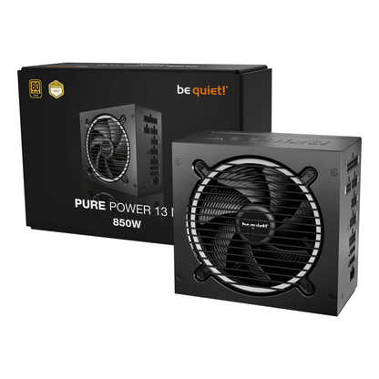Fuente de Poder Gaming Be Quiet Pure Power 13 M 850 W 80 PLUS Gold Totalmente Modular ATX 3.1 12V-2x6 (BP027US)