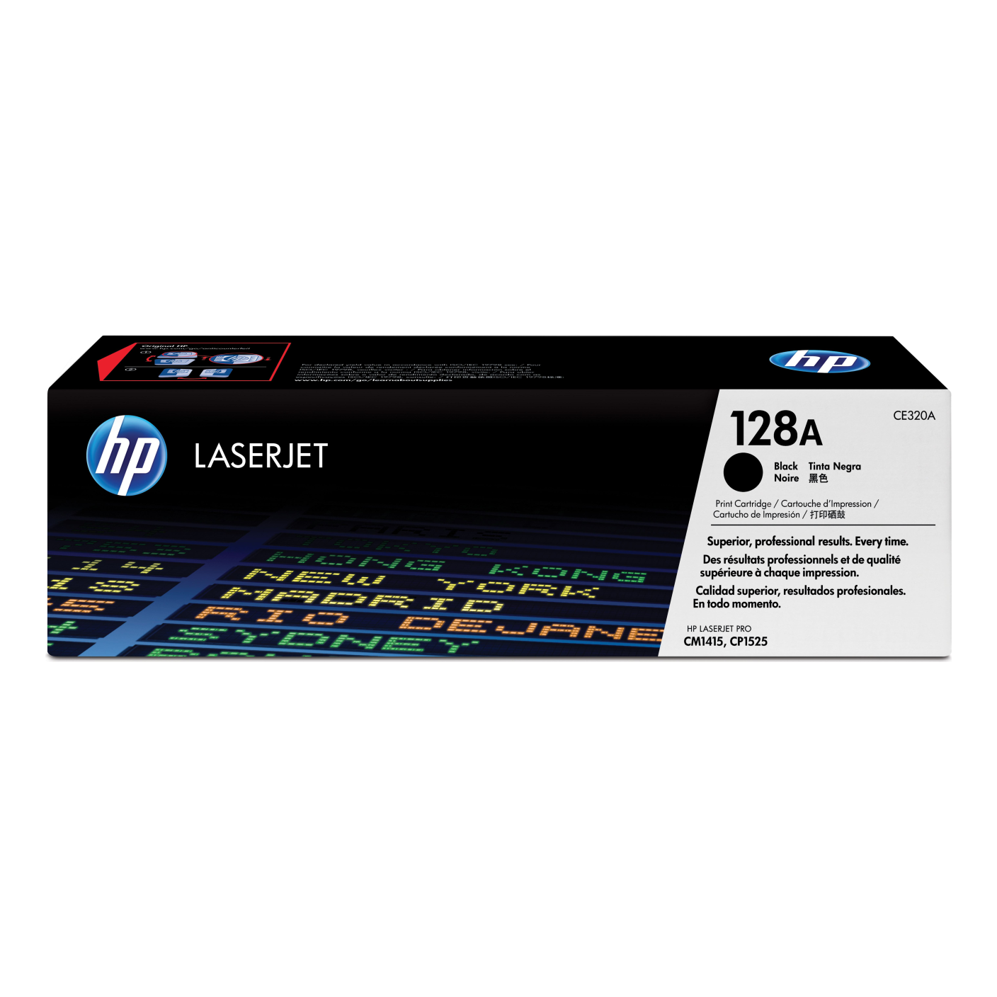 Tóner HP Original 128A Negro – Para CP1525, CM1415, CP1525 (CE320A)