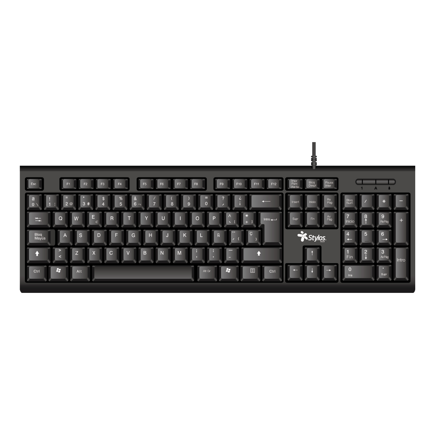Kit de Teclado y Mouse  Stylos STPKTM4B