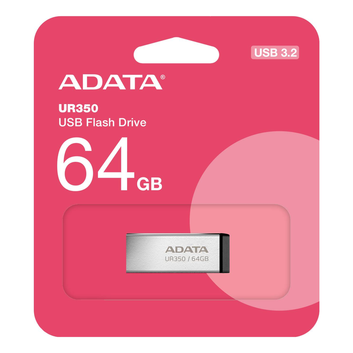 Memoria USB ADATA UR350 64 GB USB 3.2 Gen 1 (UR350-64G-RSR/BK)
