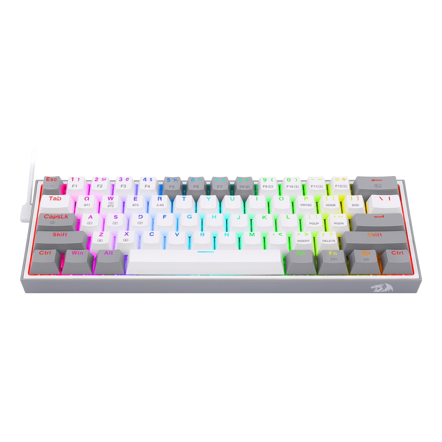 Teclado Mecánico Redragon Fizz Pro White/Gray