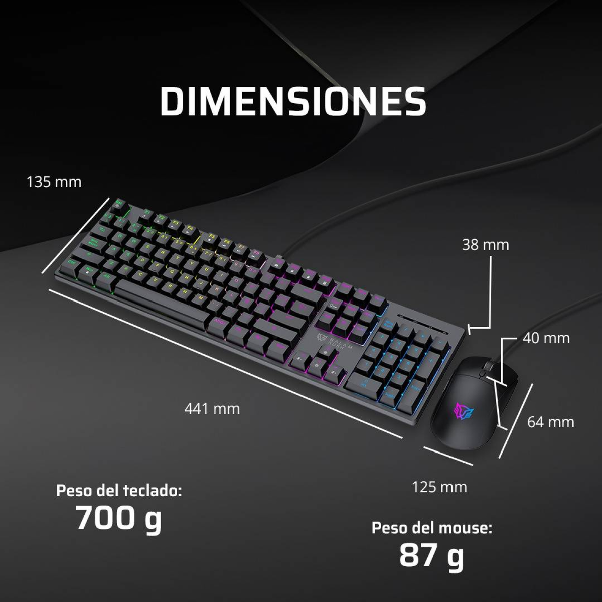 Kits de Teclado y Mouse Gaming Balam Rush Fusion Vanguard