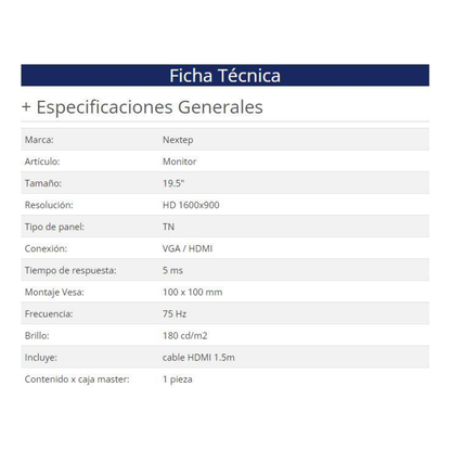Monitor Nextep NE-720