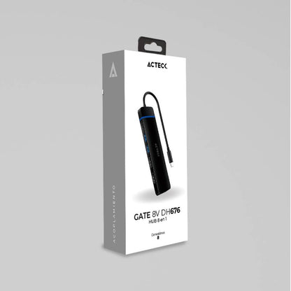 Hub USB ACTECK DH676 3.0 GATE 8V DH676 ACTECK Elite Series Hub 8 en 1 (AC-936477)