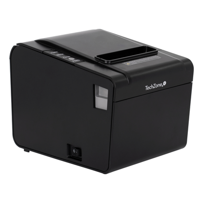 Impresora POS Térmica TECHZONE TZBE102 de 250 mm/s y 203 DPI con USB, Serial, RJ45 y RJ11