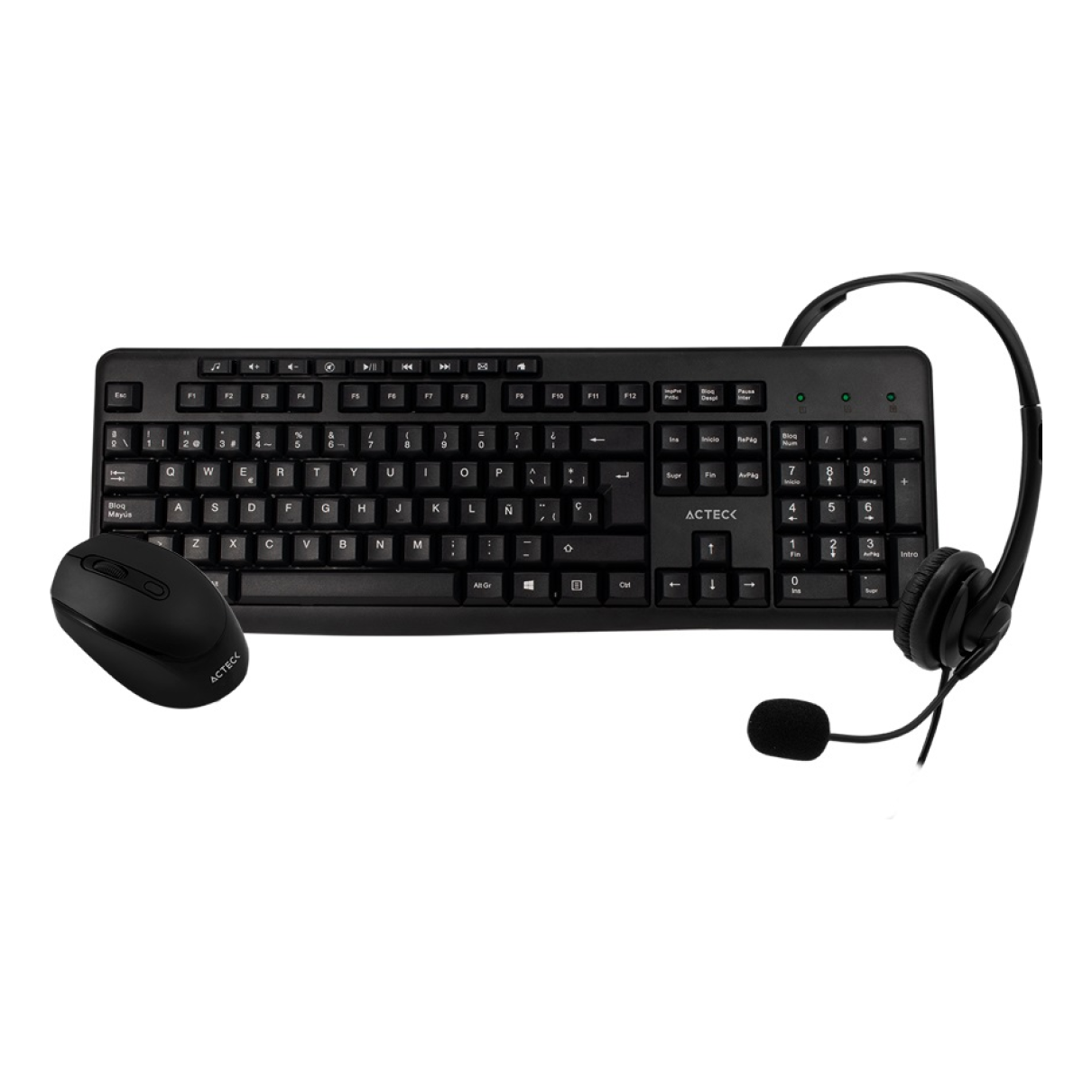 Kit de Oficina: teclado, mouse y audífonos ACTECK KT30