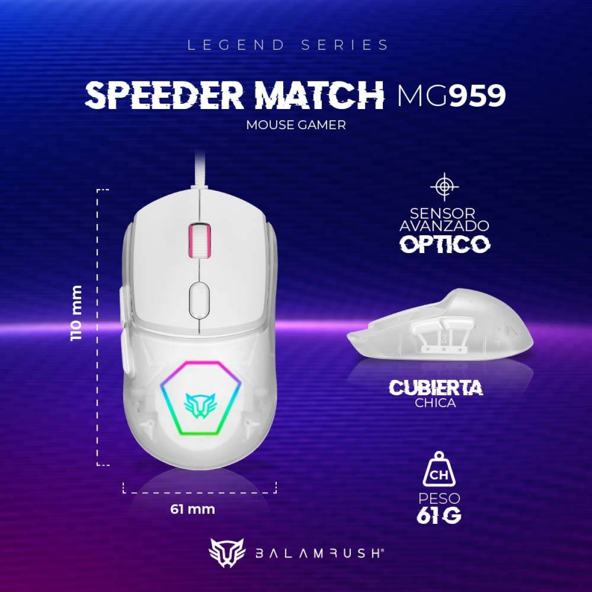 Mouse Gaming Balam Rush MG959
