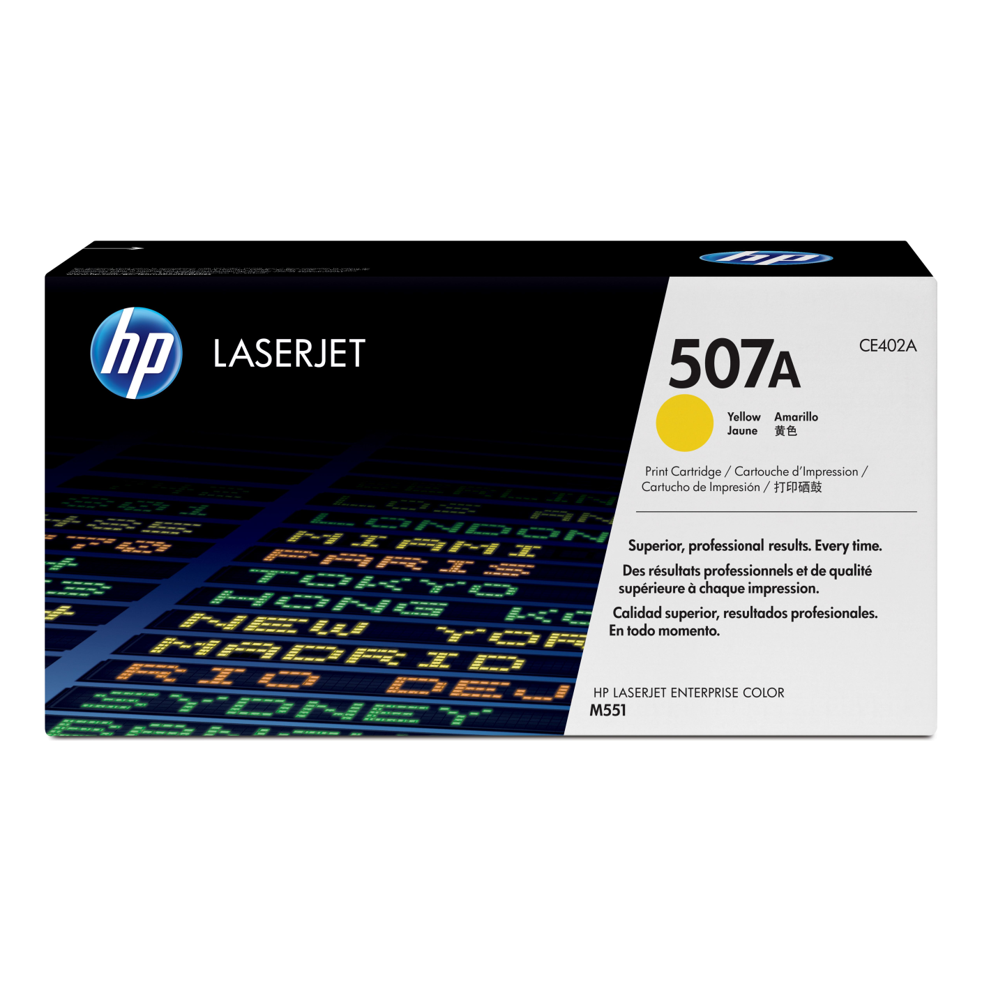 Tóner HP Original 507A Amarillo – Para LaserJet Pro M351, LaserJet Pro M451, LaserJet Pro MFP M375 (CE402A)