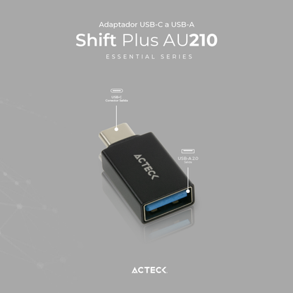 Adaptador USB Tipo C a USB A ACTECK AU210
