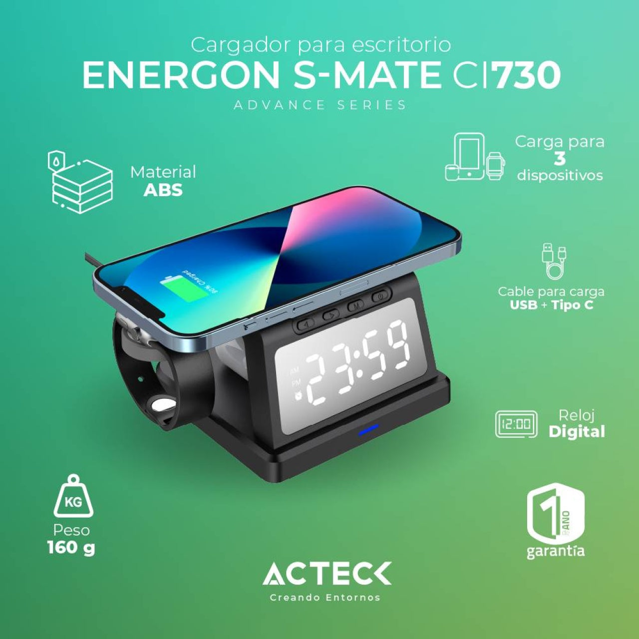 Cargador ACTECK CI730