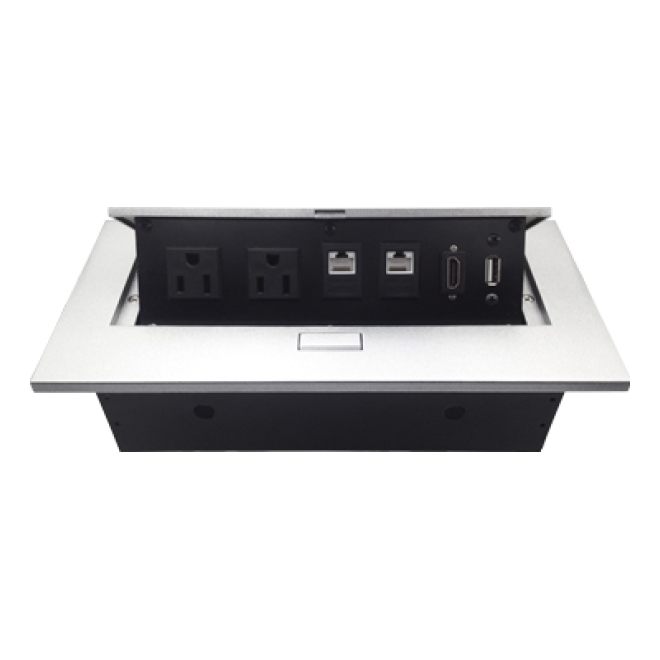 CAJA PARA MESA: HDMI, USB, RJ45 CAT6 BROBOTIX 171224