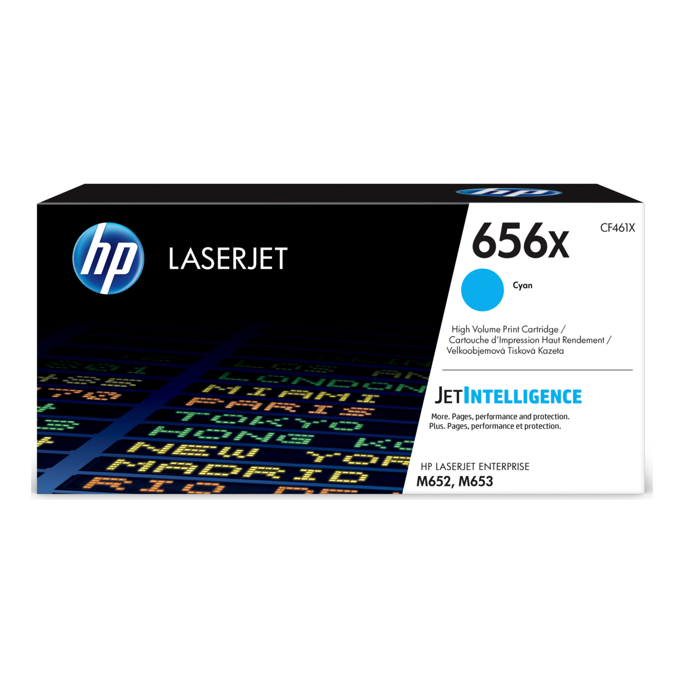 Tóner HP Original 656X Cian – Para LaserJet M652, Color LaserJet M681, LaserJet Enterprise MFP M681 (CF461X)