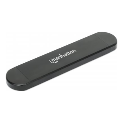 Gabinete para SSD M.2 MANHATTAN 130639 NVMe/SATA a USB-C/USB-A