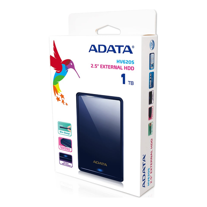 Disco Duro Externo ADATA HV620S 1 TB USB 3.1 2.5 Pulgadas (AHV620S-1TU31-CBL)