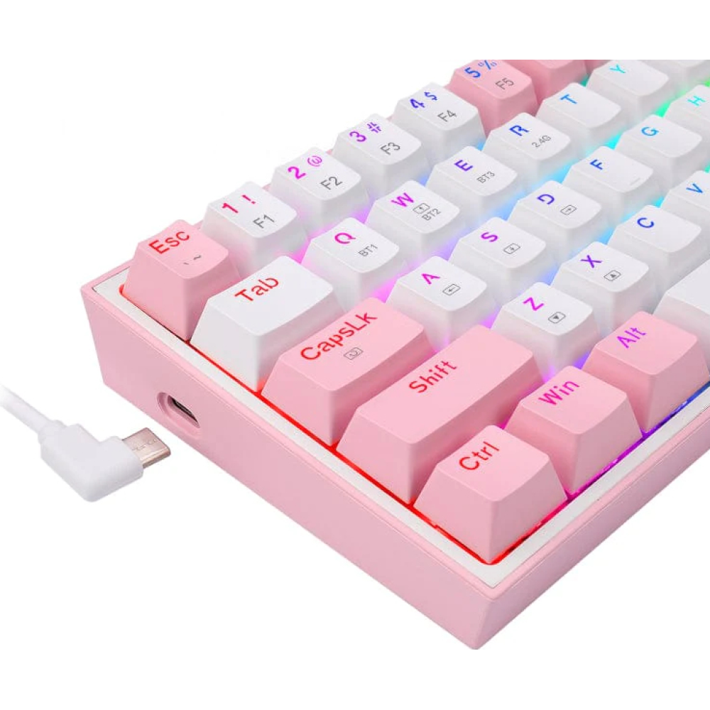 Teclado Mecánico Redragon Fizz Pro White/Pink