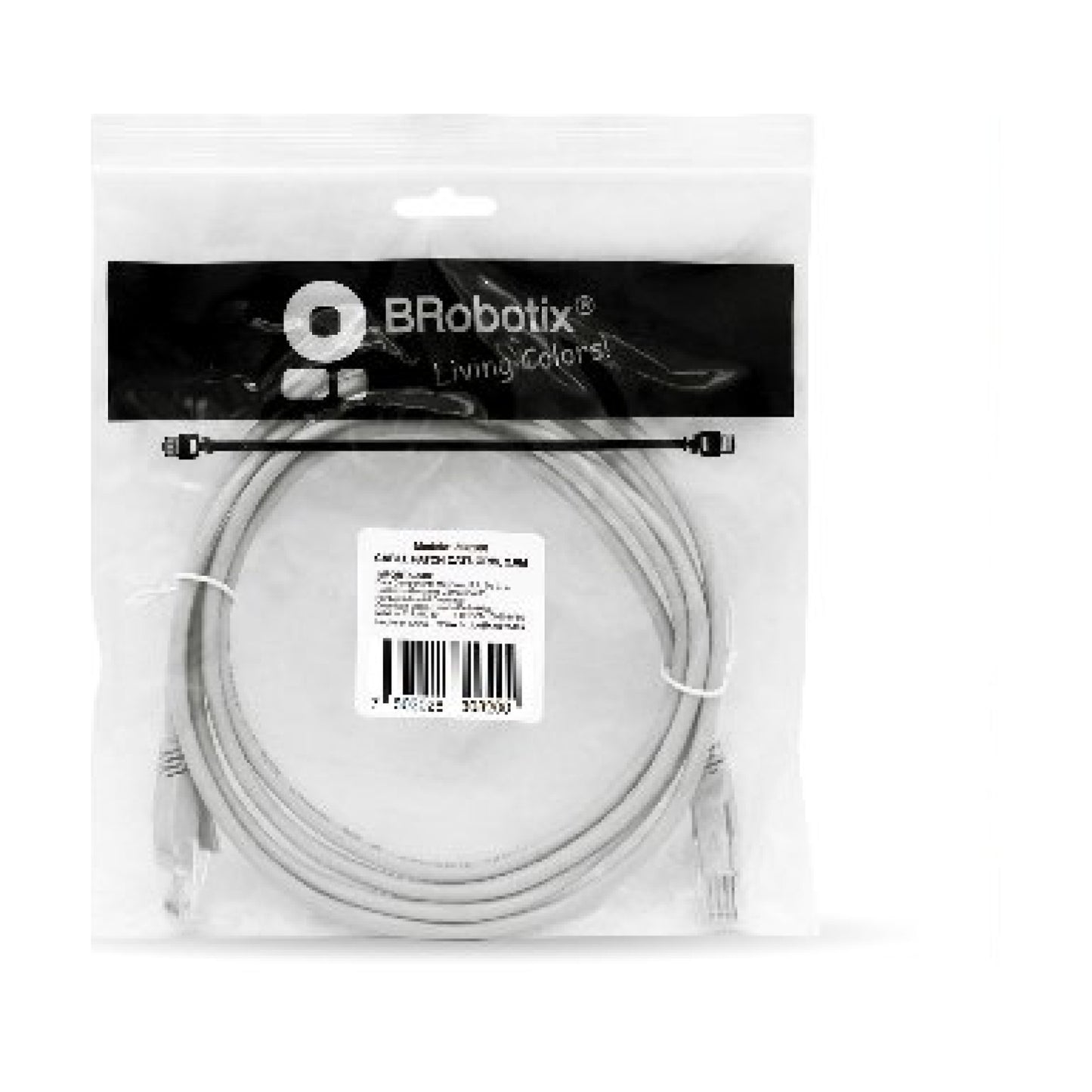 CABLE DE PATCH RED, CAT6 UTP, GRIS, 2.0 M BROBOTIX 308200