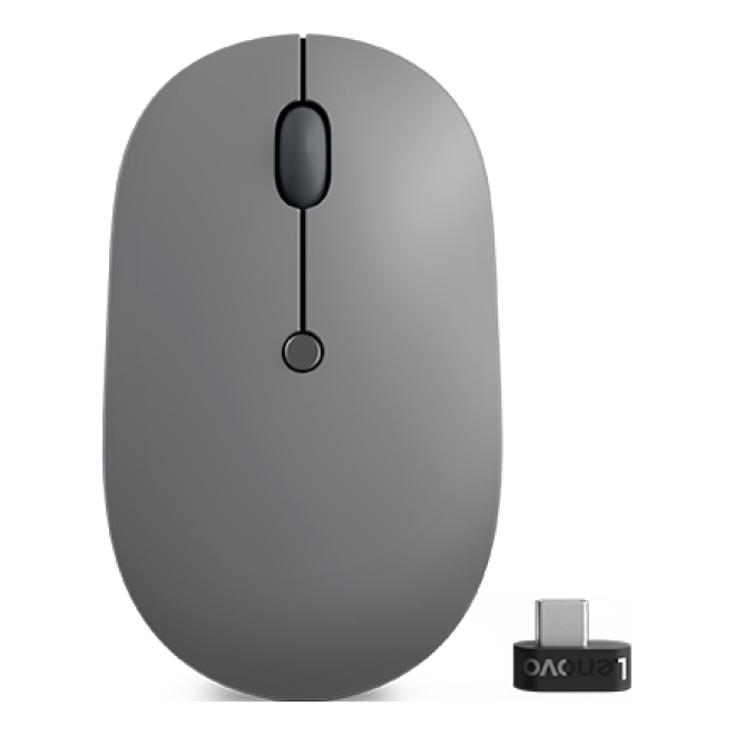 Mouse Lenovo 4Y51C21216 inalámbrico 2.4 GHz óptico 2400 DPI 5 botones Negro, Gris