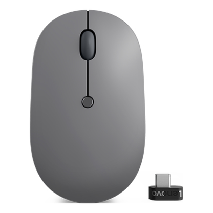 Mouse Lenovo 4Y51C21216 inalámbrico 2.4 GHz óptico 2400 DPI 5 botones Negro, Gris
