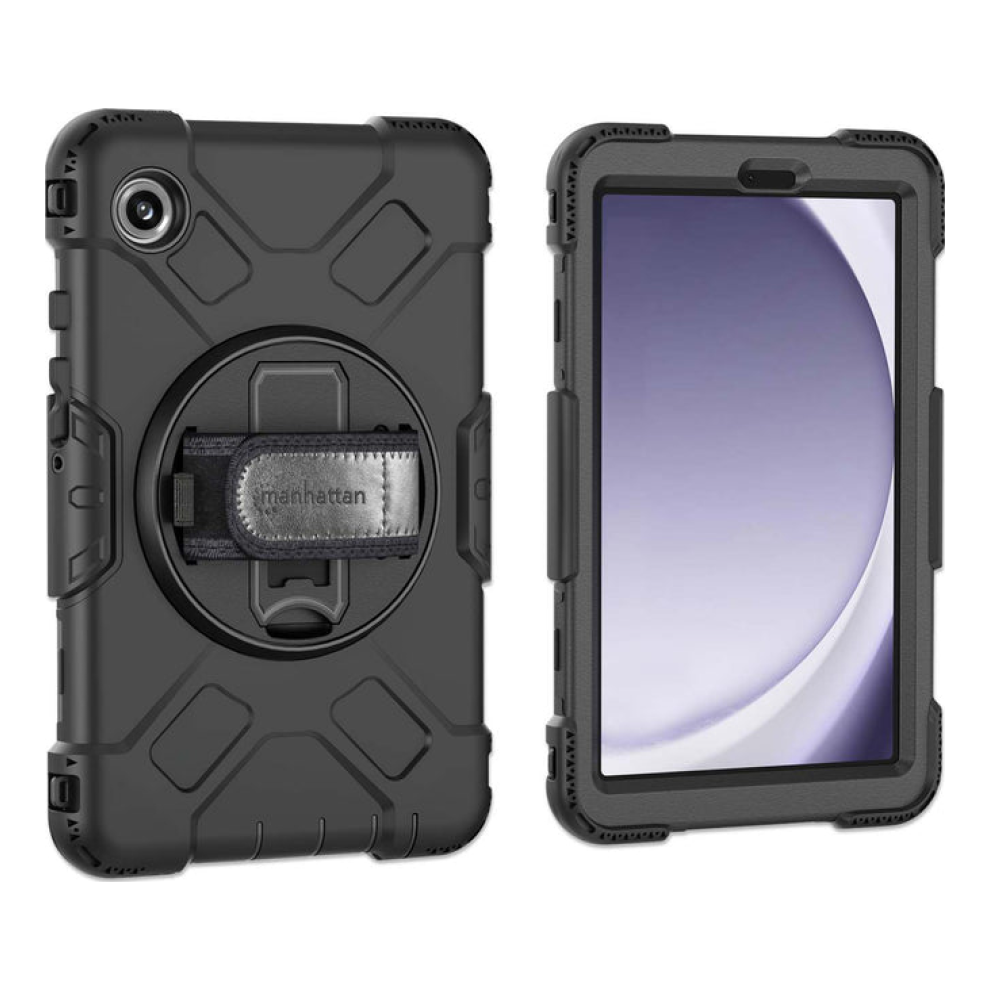 Funda para Tablet MANHATTAN para Samsung Galaxy Tab A9 de Uso Rudo con Correa de 8.7 pulgadas (996525)