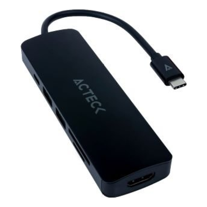 Hub USB ACTECK DH660 Multipuertos 6 en 1 GATE 6 DH660 ACTECK Elite Series (AC-934619)