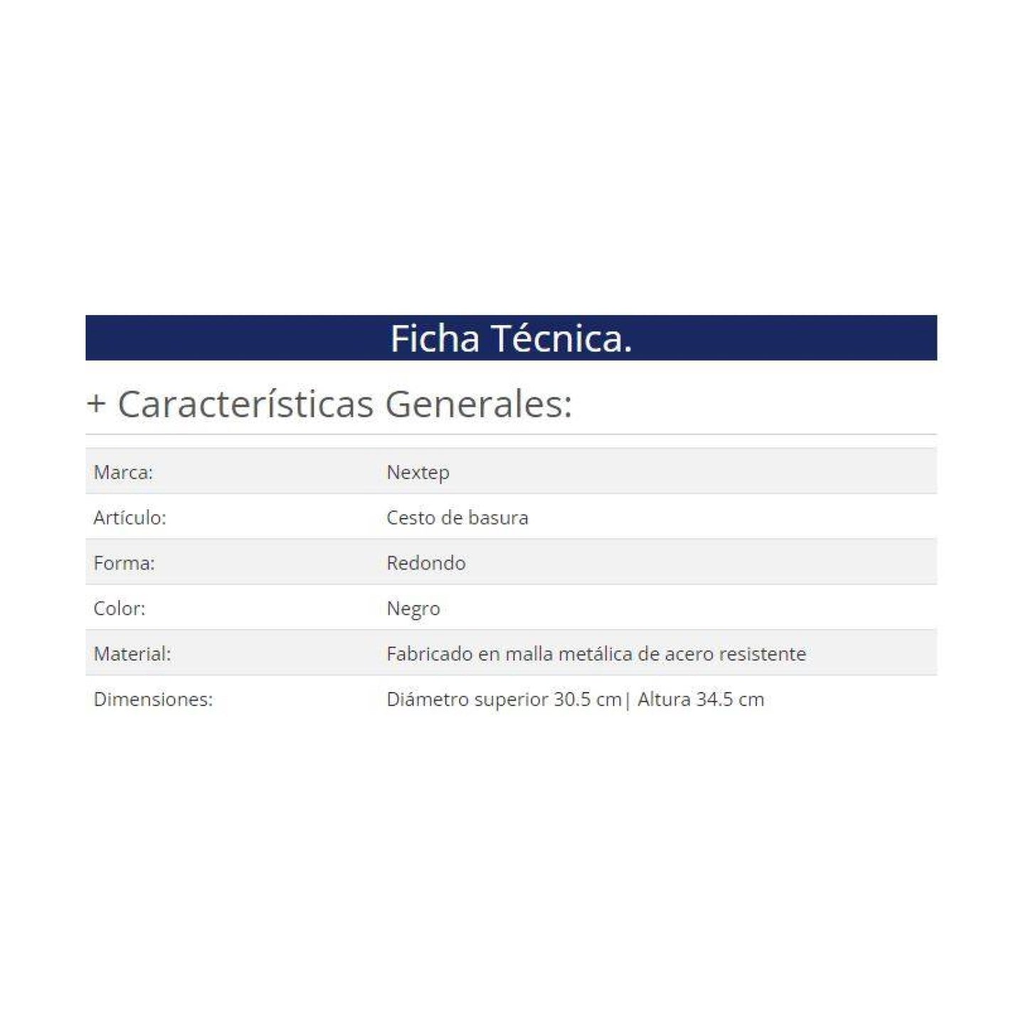 Cesto de Malla Nextep NE-165Rg