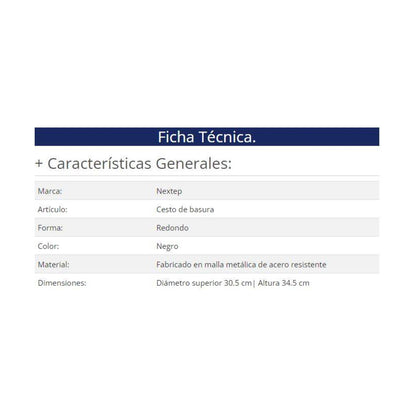Cesto de Malla Nextep NE-165Rg