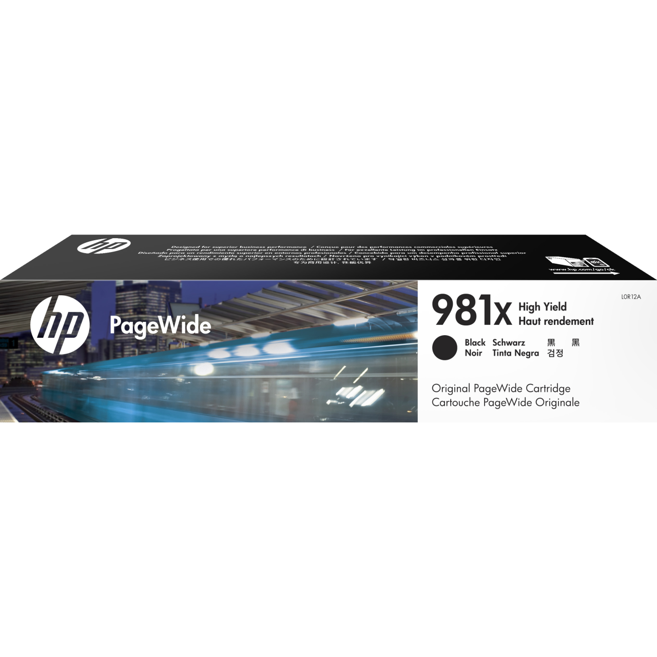 Cartucho de Tinta HP Original 981X Negro – Para OfficeJet Pro X451dn, OfficeJet Pro X551dw, OfficeJet Pro X476dw (L0R12A)