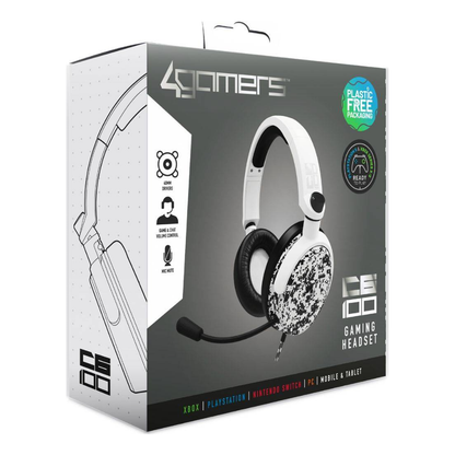 Auriculares 4Gamers C6-100CAMO-WHT-4G