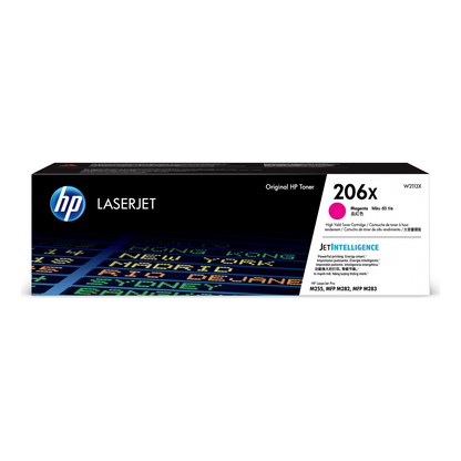 Tóner HP Original 206X Magenta – Para LaserJet Pro M255, Color LaserJet Pro MFP M282, Color LaserJet Pro MFP M283 (W2113X)