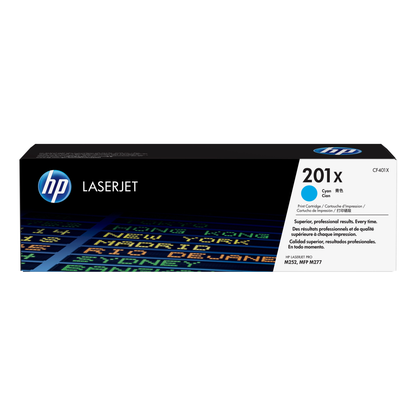 Tóner HP Original 201X Cian – Para LaserJet Pro M252, LaserJet Pro M277, Color LaserJet Pro M274 (CF401X)