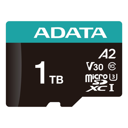 Tarjeta de Memoria microSDHC ADATA Premier Pro 1 TB UHS-I U3 V30 A2 Clase 10 (AUSDX1TUI3V30SA2-RA1)