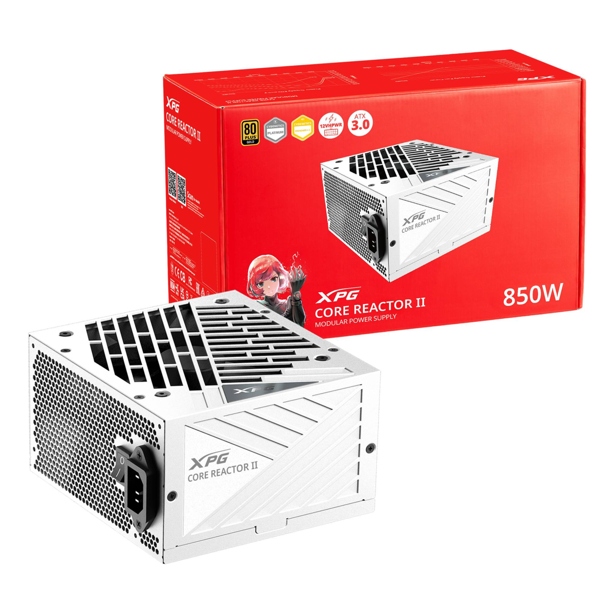 Fuente de Poder Gaming XPG Core Reactor II 850 W 80 PLUS Gold ATX 3.0 Blanco (COREREACTORII850G-WHCUS)