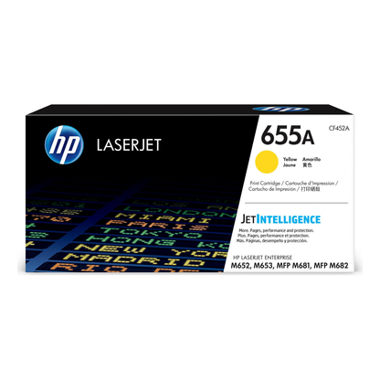 Tóner HP Original 655A Amarillo – Para M652, M653, M681 (CF452A)
