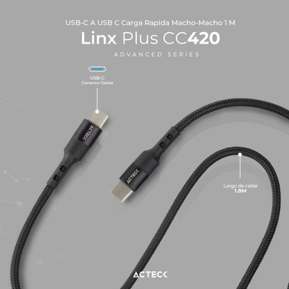 Cable USB C a UBS C ACTECK CC420
