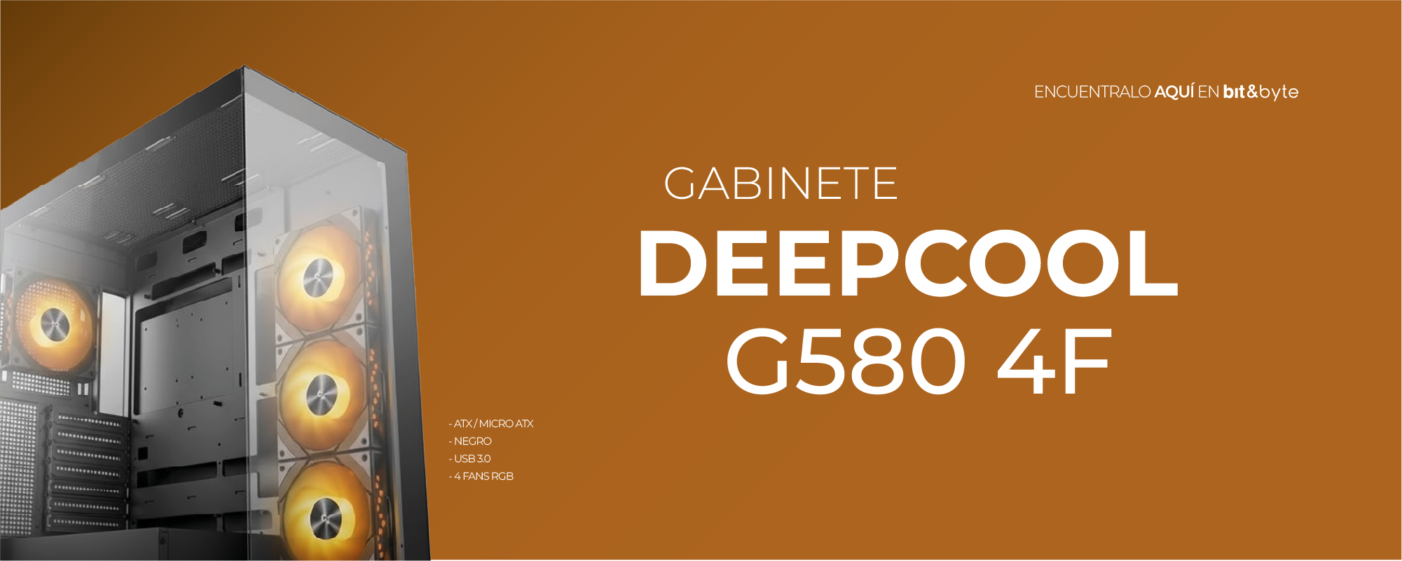 Gabinete DeepCool G6¿580 4F