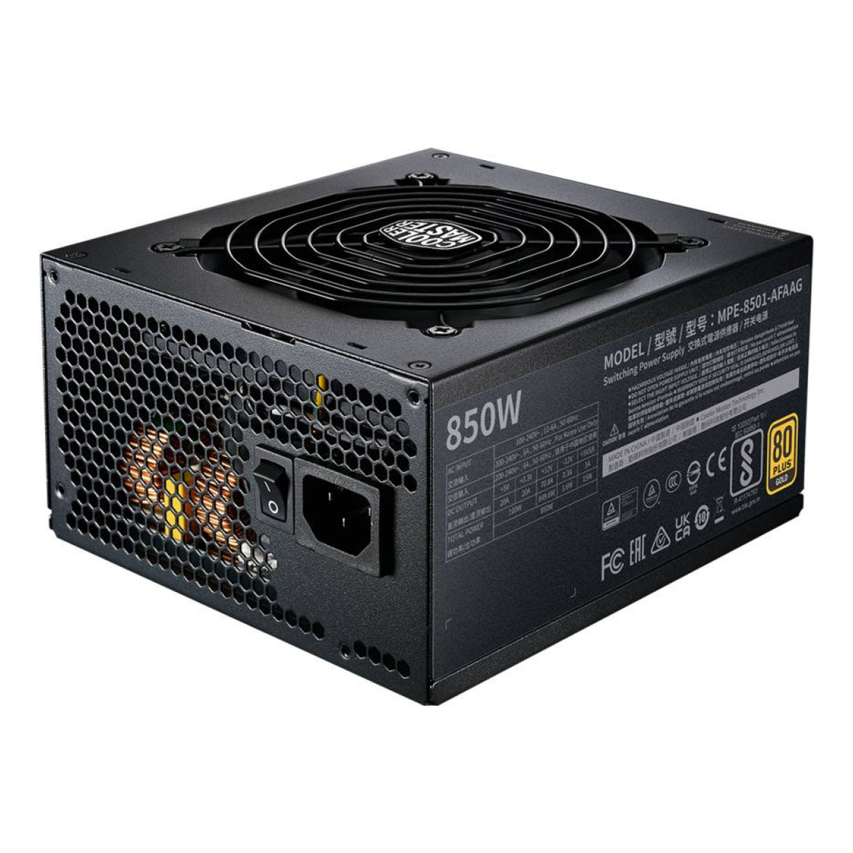 Fuente de Poder Gaming Cooler Master MWE Gold 850 V2 850 W 80 PLUS Gold ATX 3.0 (MPE-8501-AFAAG-3U2)