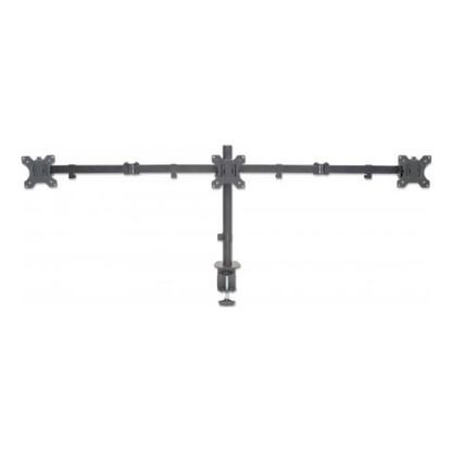 Soporte para monitor MANHATTAN movimiento articulado, 3 pantallas planas de 10