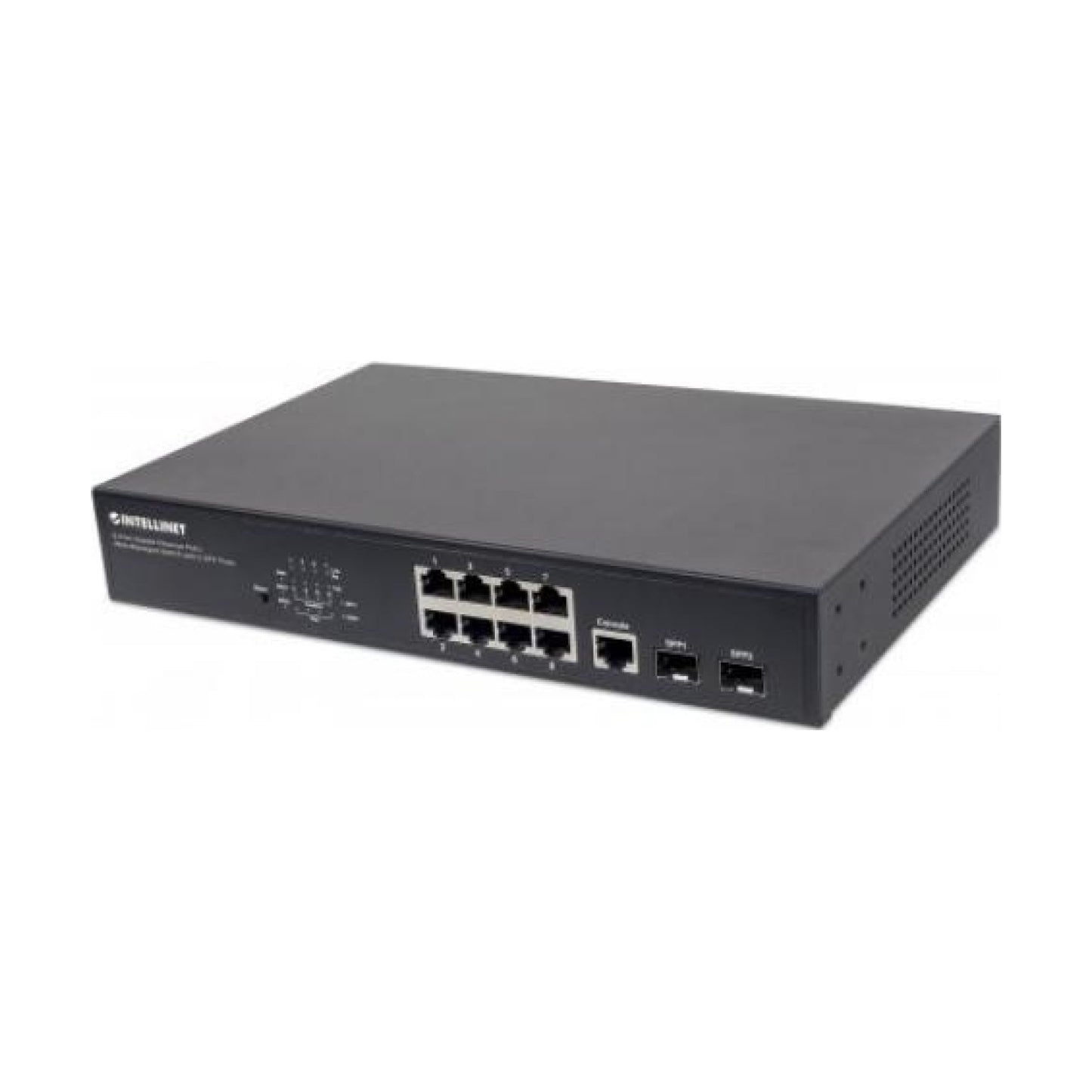 Switch INTELLINET  Administrable Gigabit Ethernet de 8 puertos PoE+ con 2 puertos