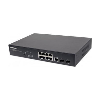 Switch INTELLINET  Administrable Gigabit Ethernet de 8 puertos PoE+ con 2 puertos