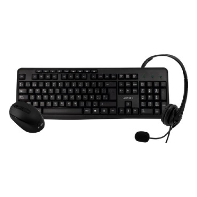 Kit de Oficina: teclado, mouse y audífonos ACTECK KT30