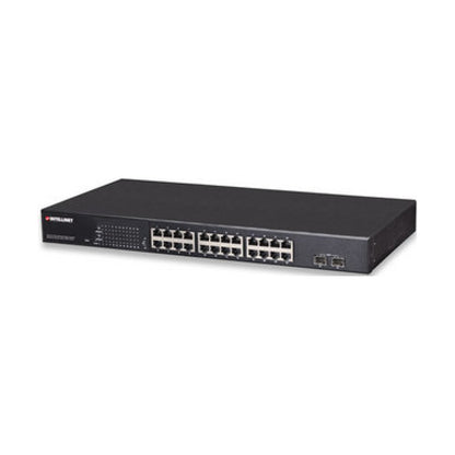 Switch INTELLINET Administrable por Web Gigabit Ethernet de 24 puertos PoE+ y 2 puertos