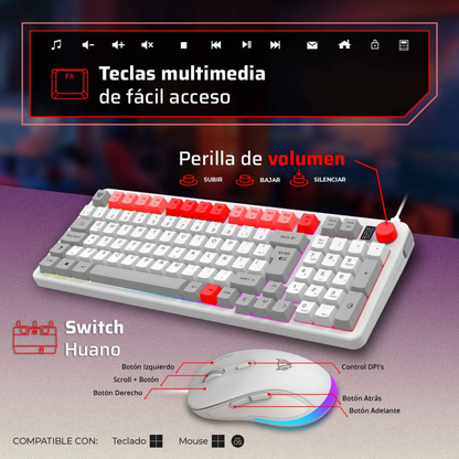 Kits para Teclado y Mouse Balam Rush KG515