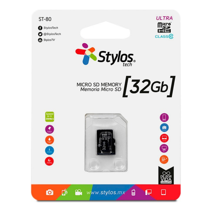 Memoria Micro SD 32GB Stylos STMSDS3B
