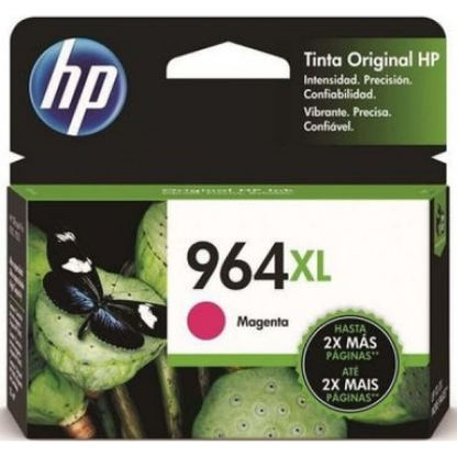Cartucho de Tinta HP Original 964XL Magenta – Para OfficeJet Pro 9010, OfficeJet Pro 9020, OfficeJet Pro 9025 (3JA55AL)