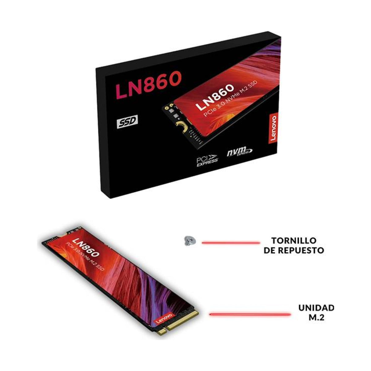 SSD M.2 2280 NVMe Lenovo LN860 1 TB PCIe 3.0 3500/3000 MB/s (5SD1N53073)