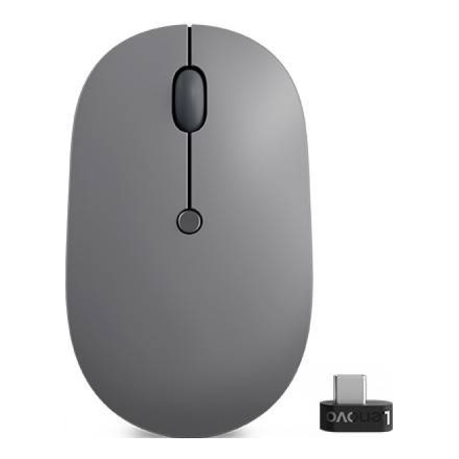 Mouse Lenovo 4Y51C21216 inalámbrico 2.4 GHz óptico 2400 DPI 5 botones Negro, Gris