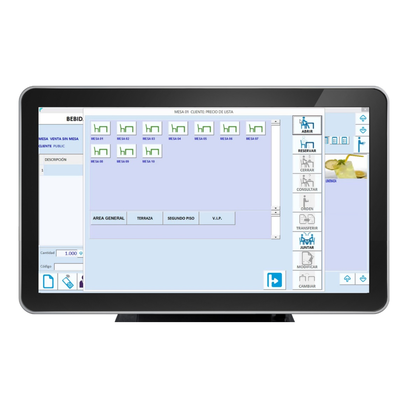 Software de punto de venta para Restaurantes. PACIFIC SOFT PSF010