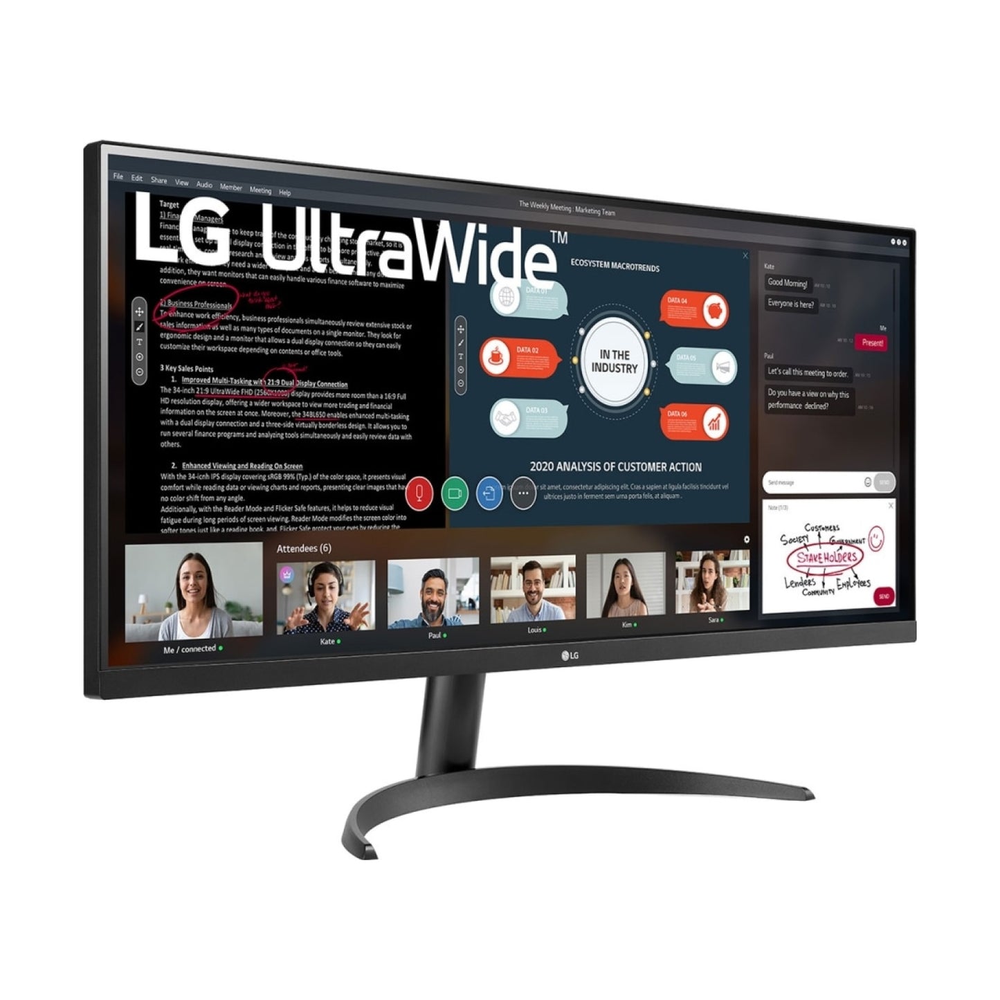 Monitor LG 34WP500-B.AWM