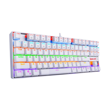 Teclado Mecánico Redragon Kumara White Rainbow